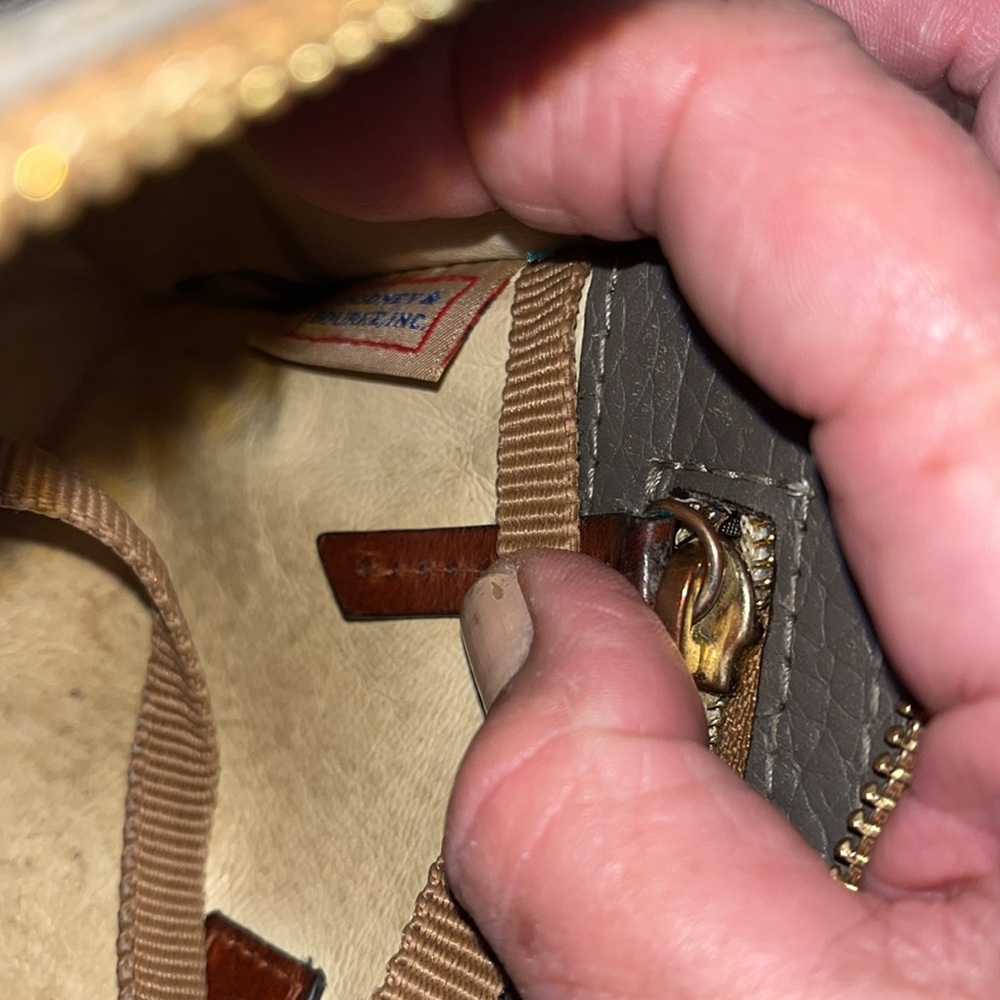 Dooney & Bourke Gray Crossbody with Tan Strap - Picture 10 of 10